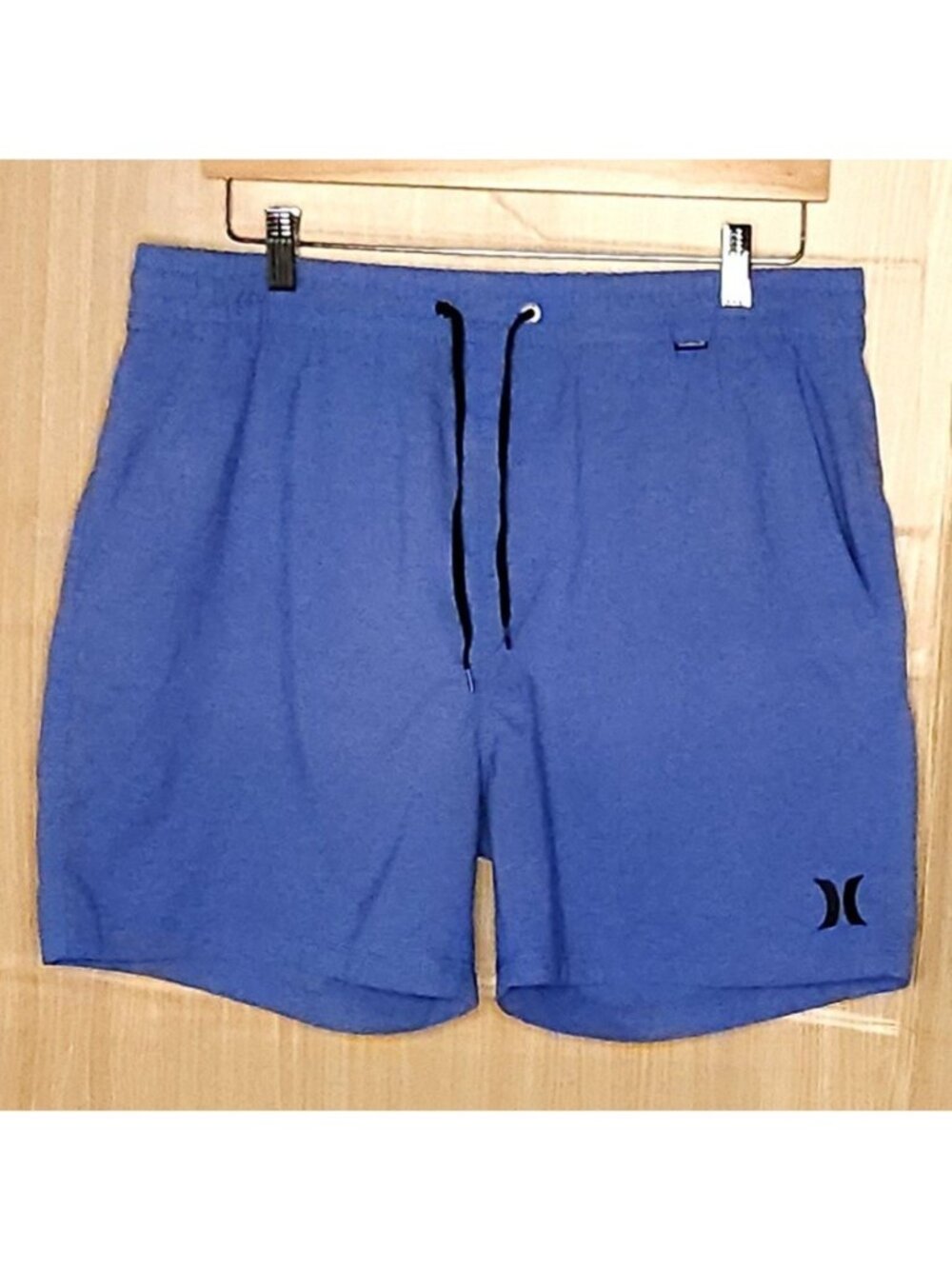 Hurley Mens Blue Elastic Waist Shorts Large
